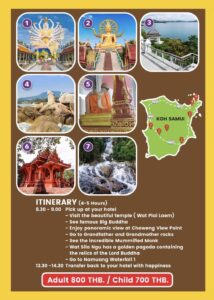 เกาะสมุย : เดย์ทัวร์ไฮไลท์ในเมืองพร้อมรับส่งที่โรงแรม